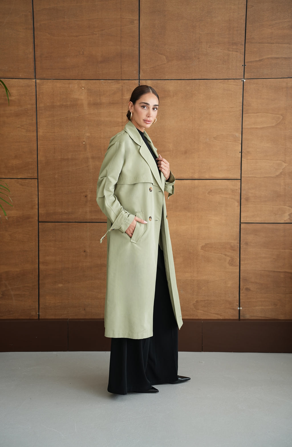 Oversize Мантил Зелен