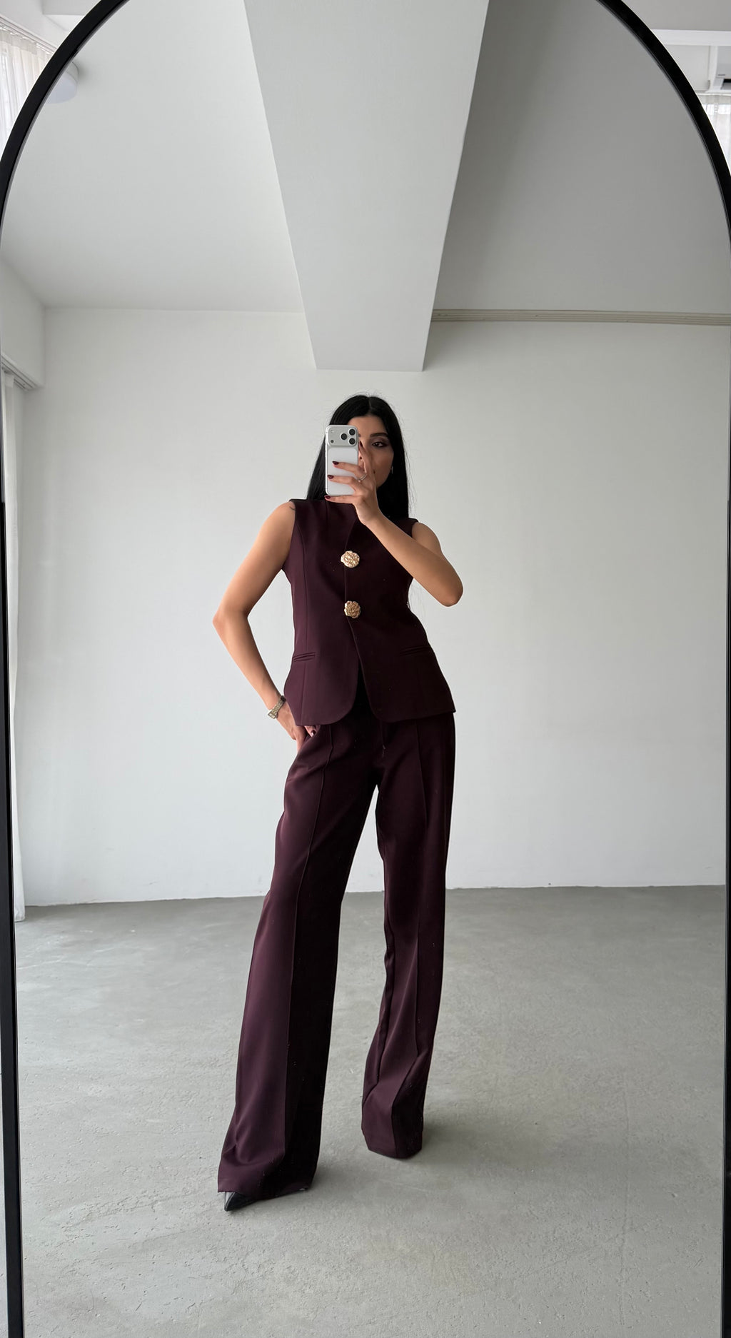 Комплет Елек Пантолони Златно Копче