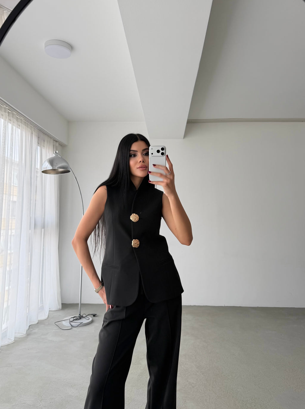 Комплет Елек Пантолони Златно Копче