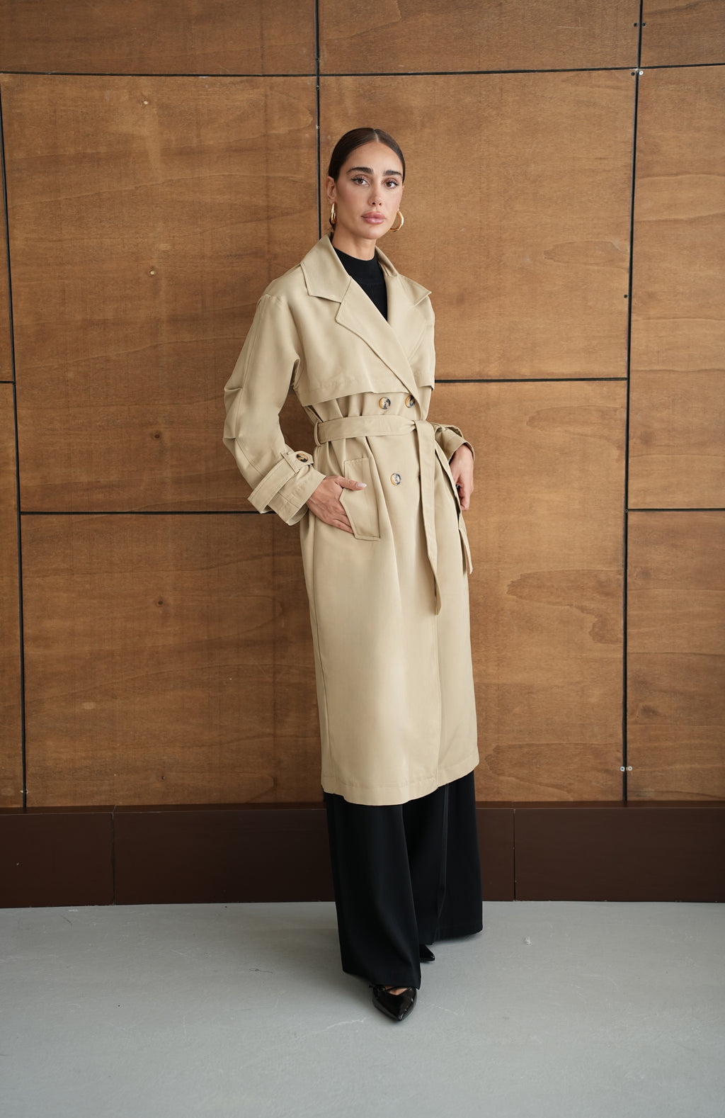 Oversize Мантил Крем