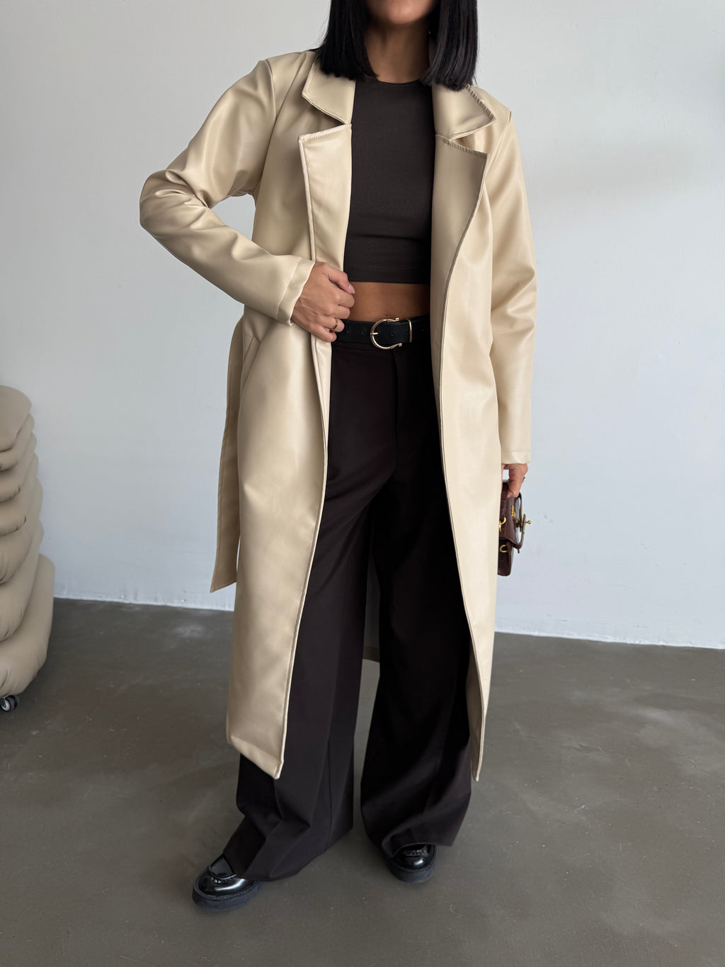 Кожен мантил