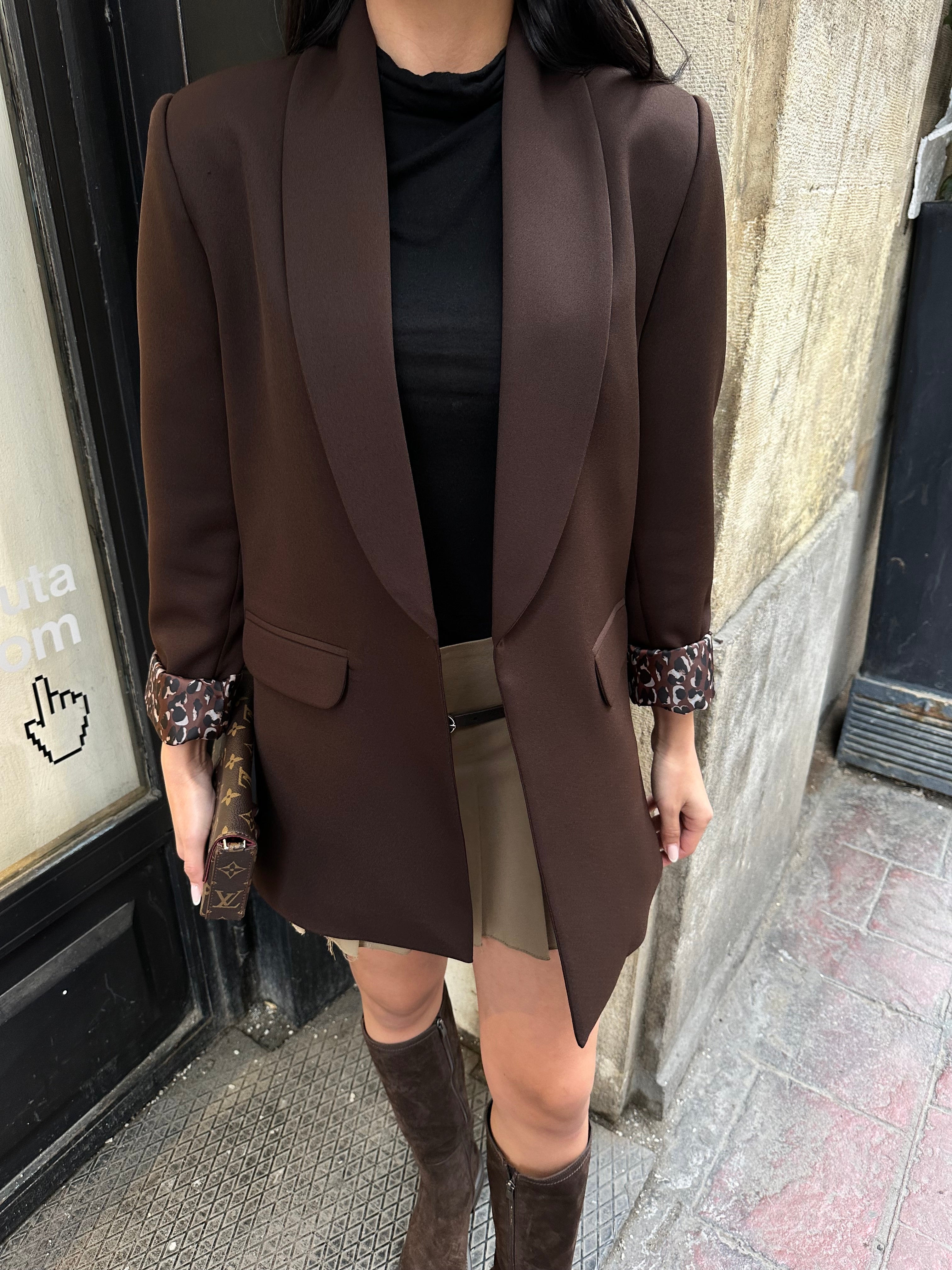 Сако со леопар постава