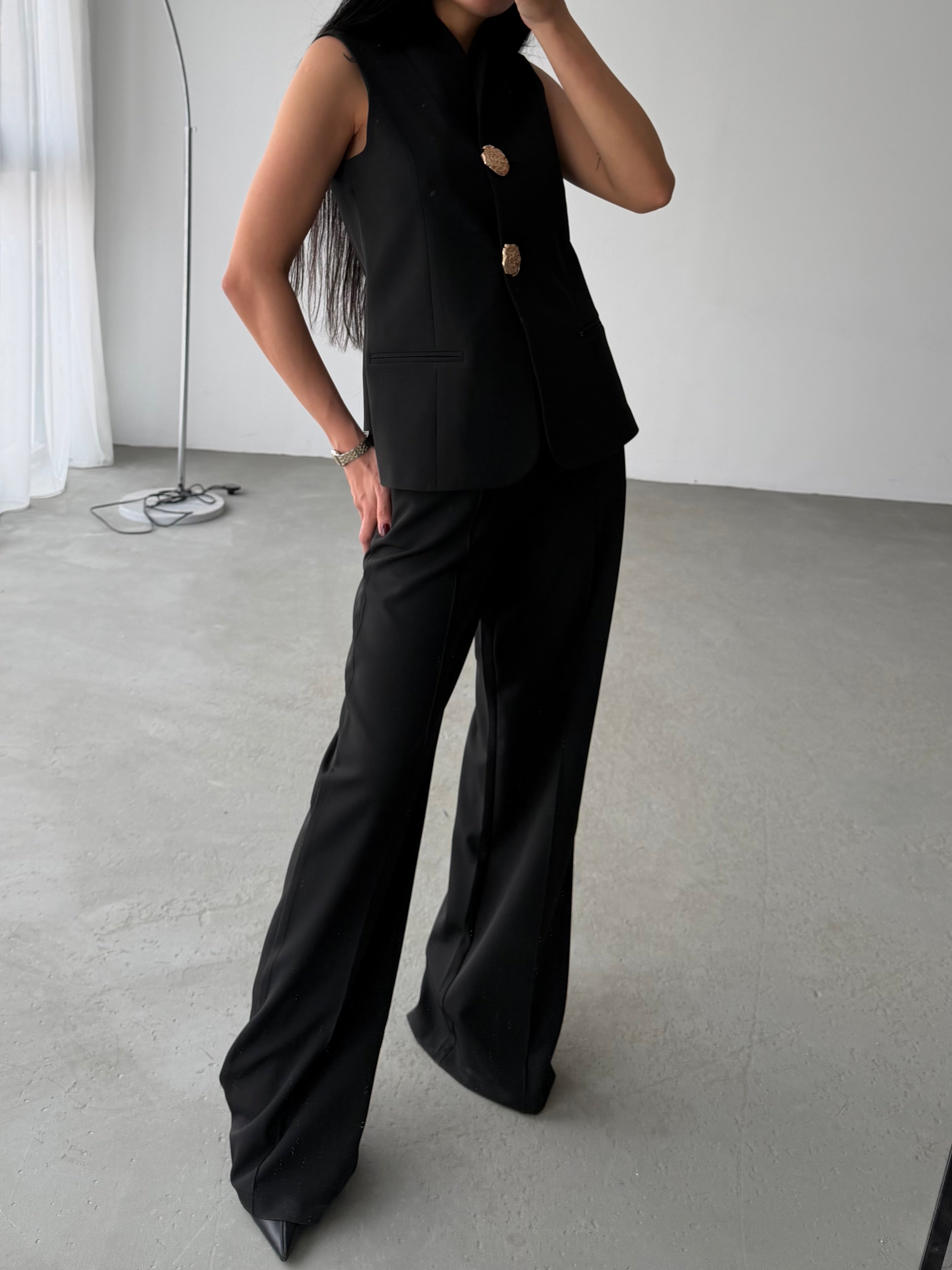 Комплет Елек Пантолони Златно Копче