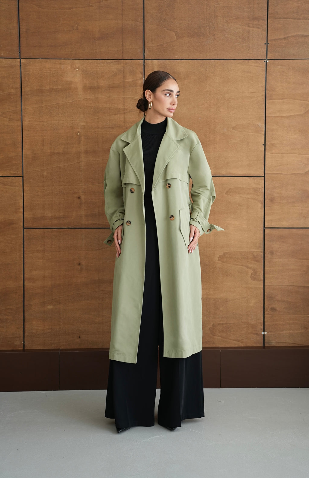 Oversize Мантил Зелен