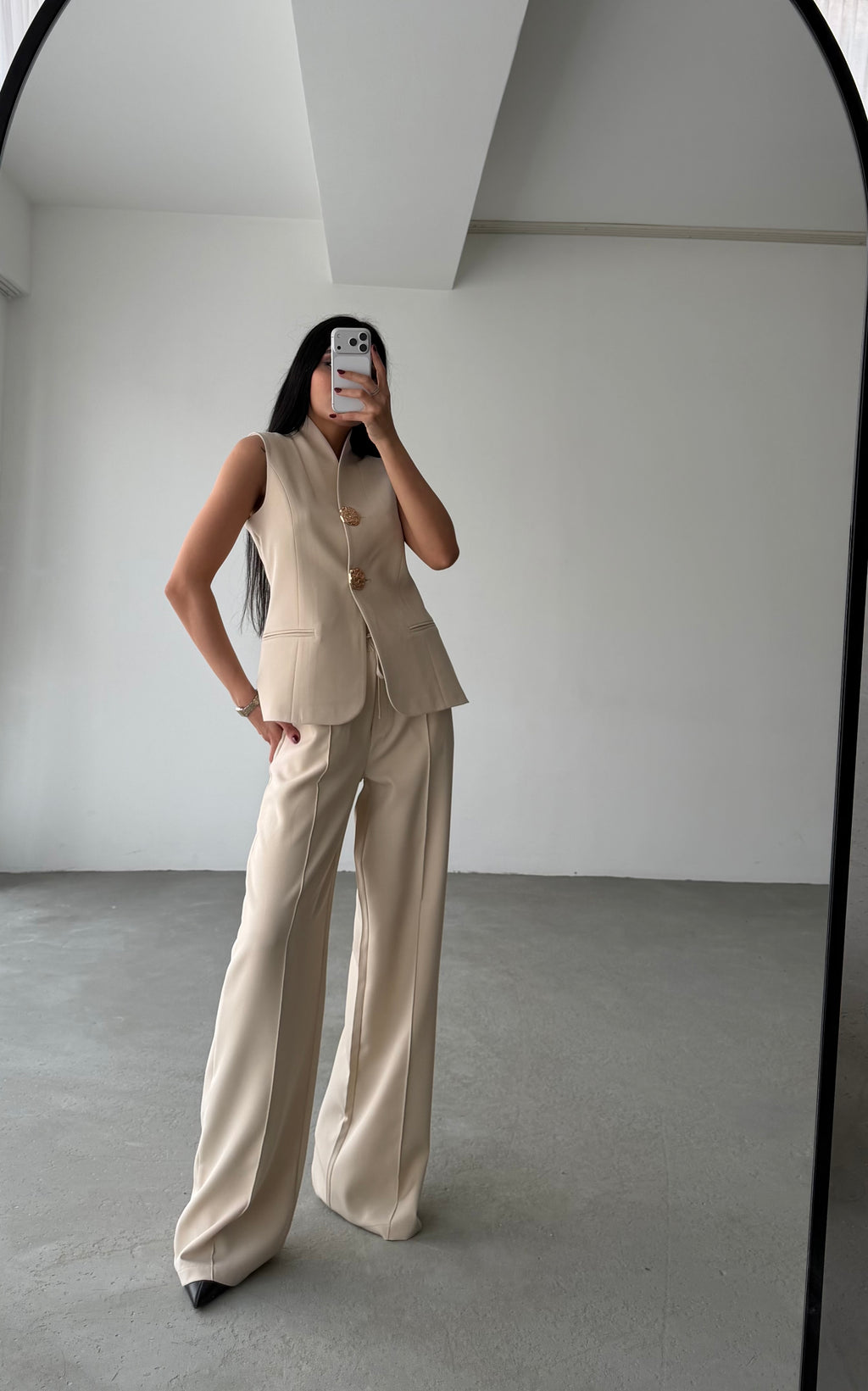 Комплет Елек Пантолони Златно Копче