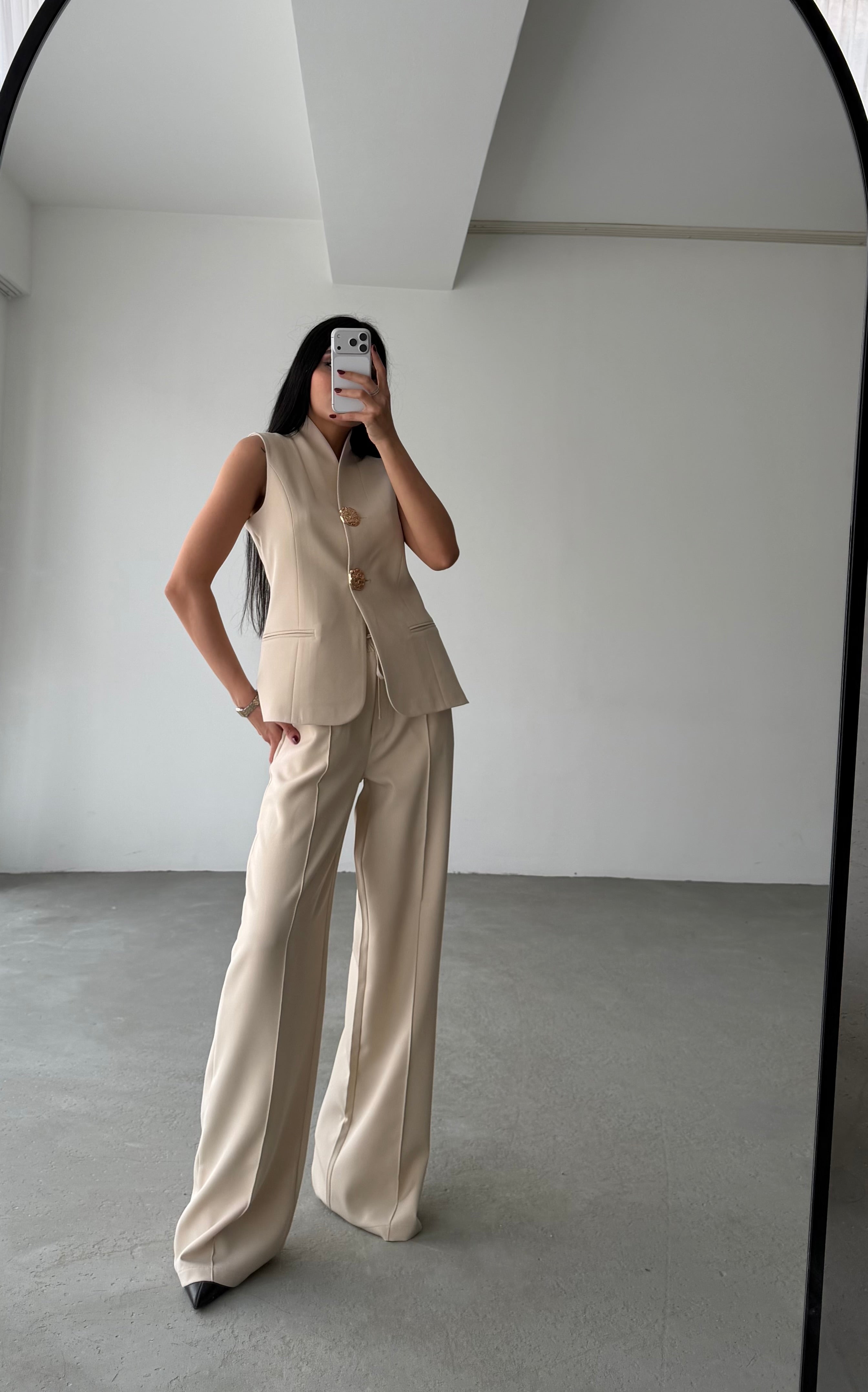 Комплет Елек Пантолони Златно Копче