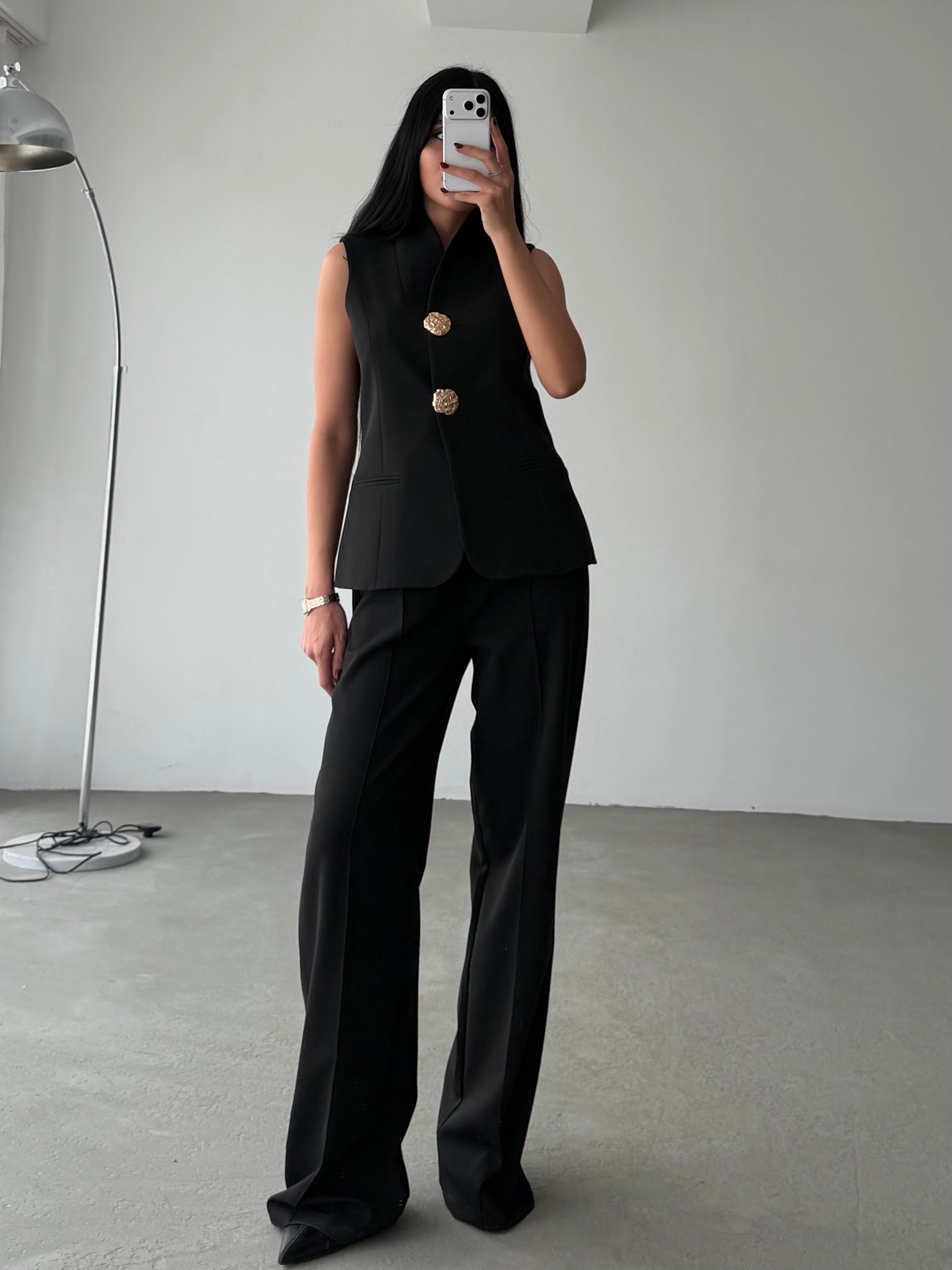 Комплет Елек Пантолони Златно Копче