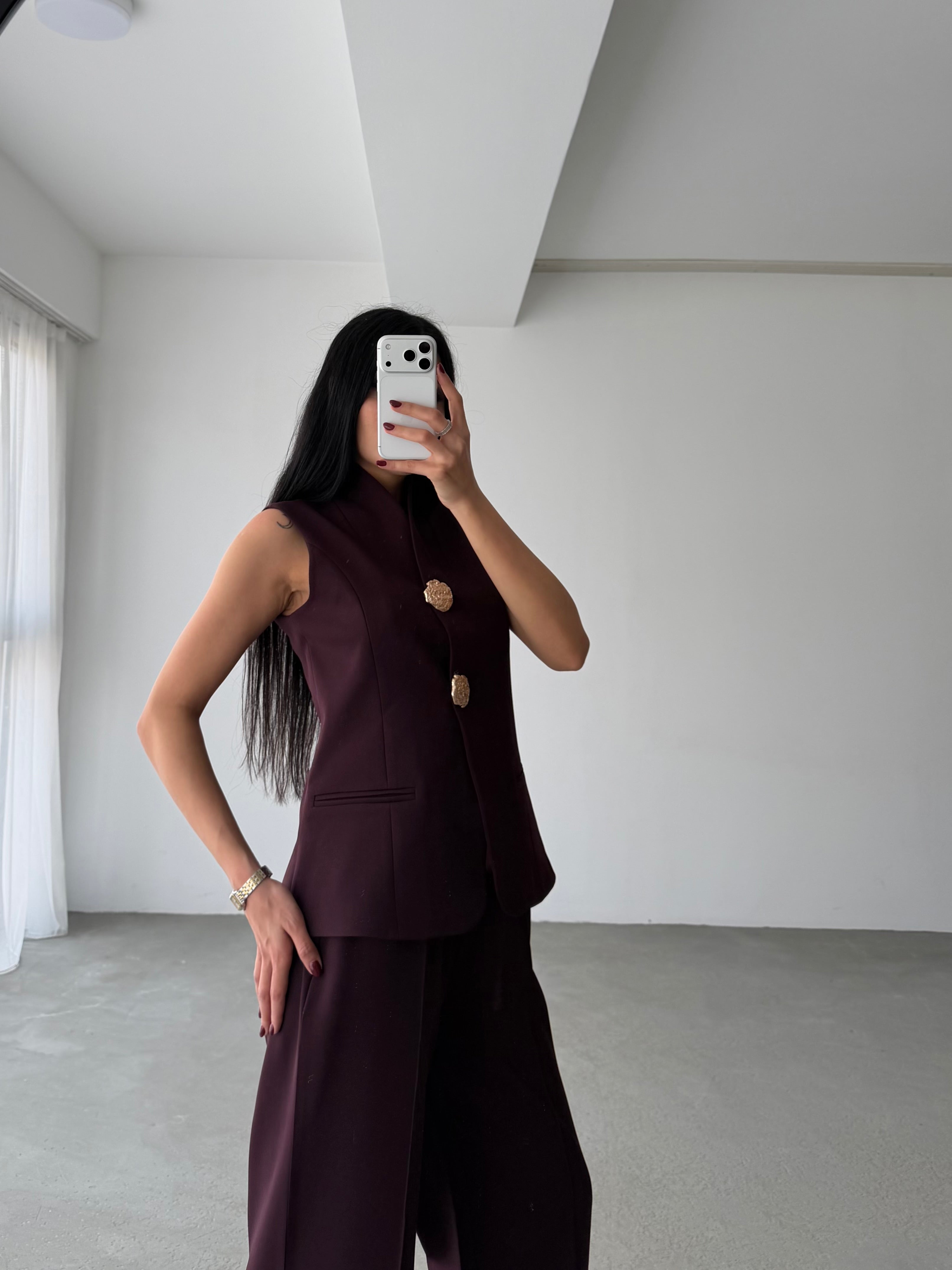 Комплет Елек Пантолони Златно Копче