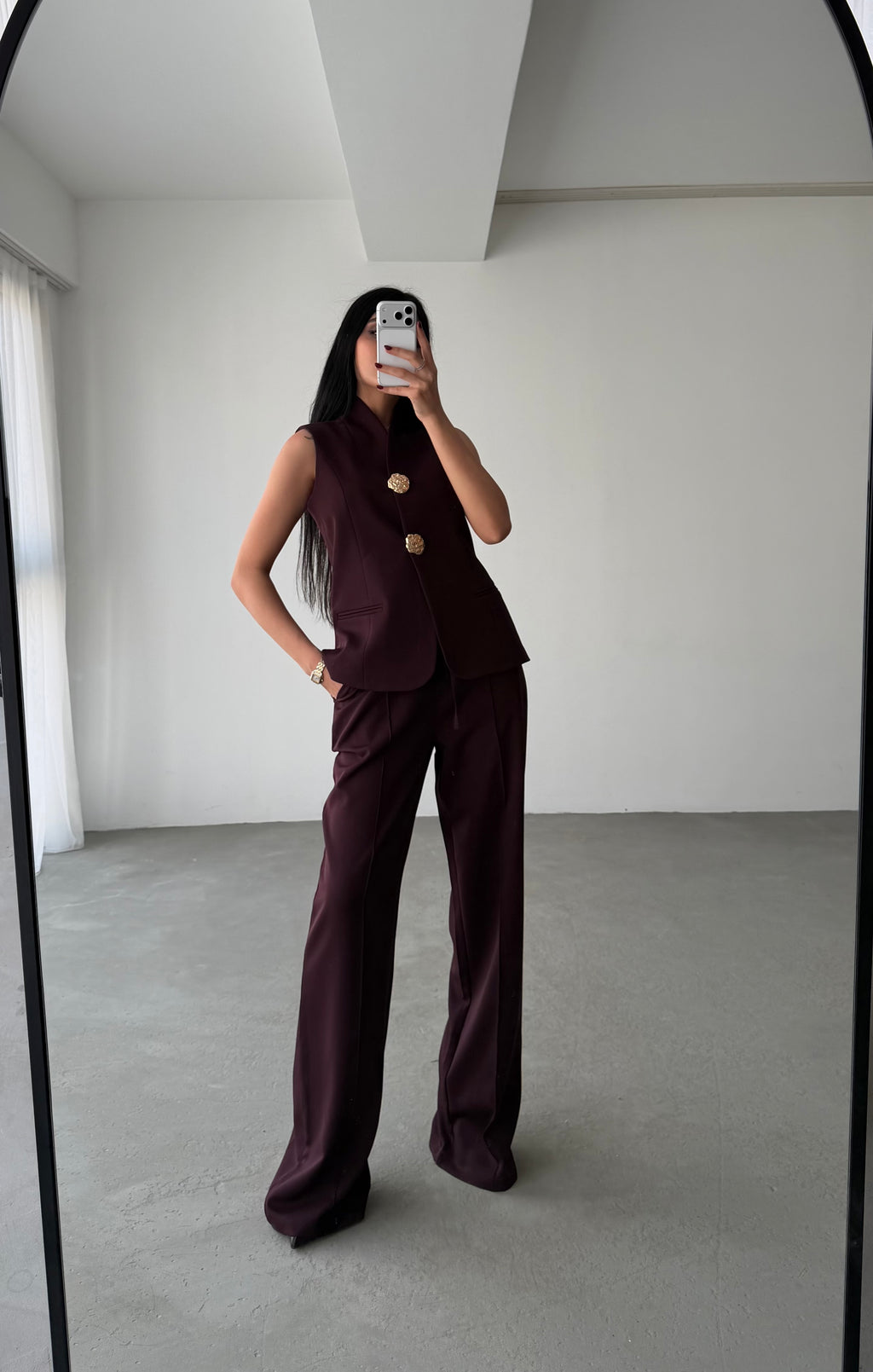 Комплет Елек Пантолони Златно Копче