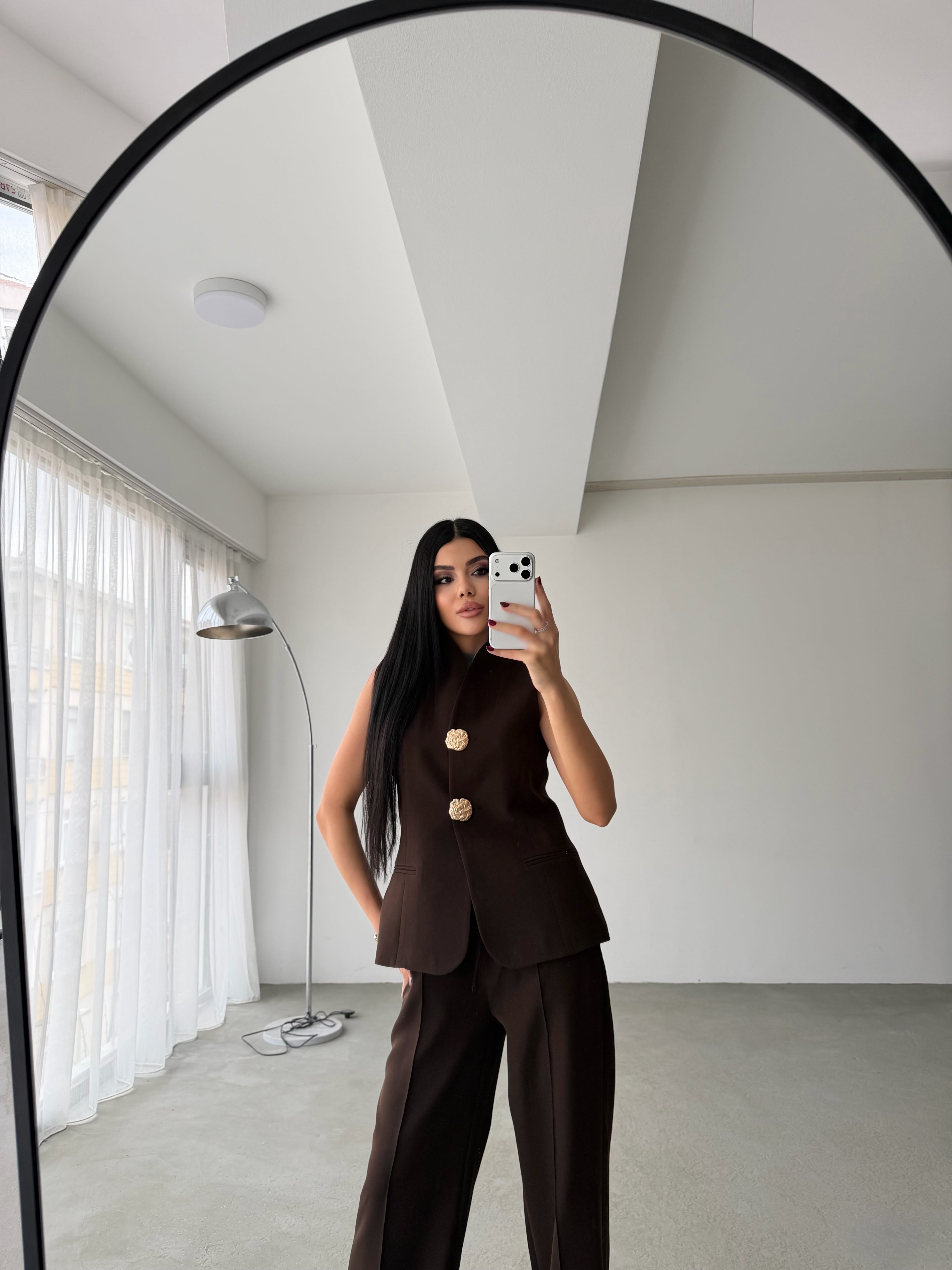 Комплет Елек Пантолони Златно Копче