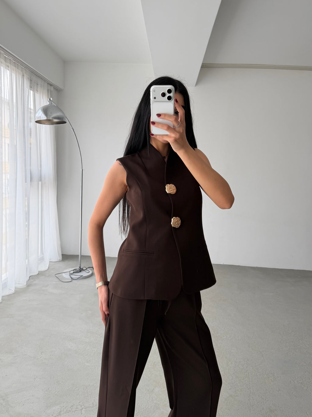 Комплет Елек Пантолони Златно Копче