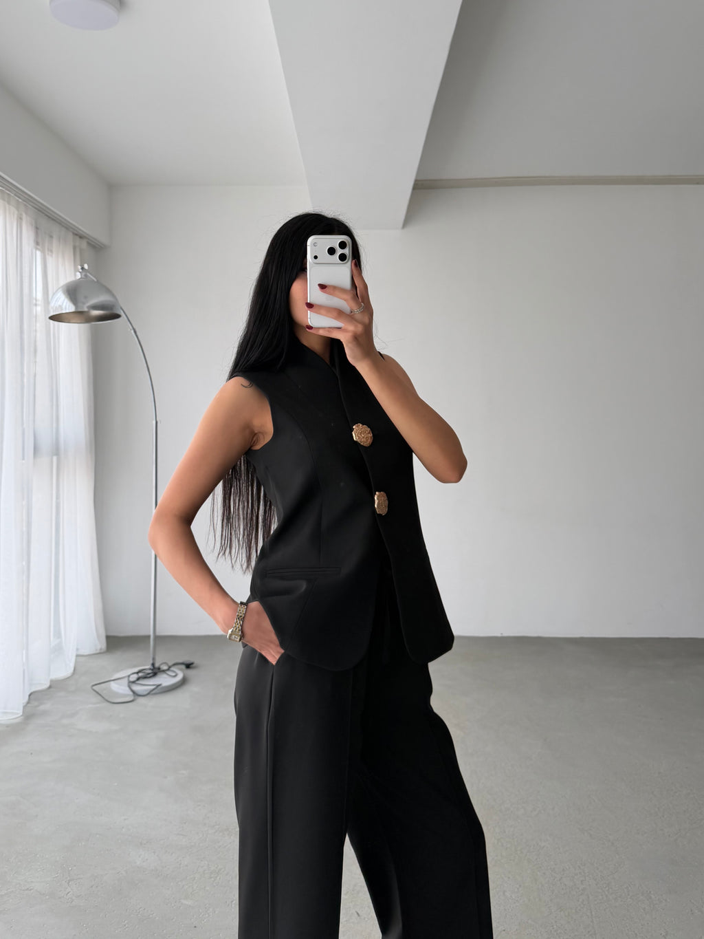 Комплет Елек Пантолони Златно Копче