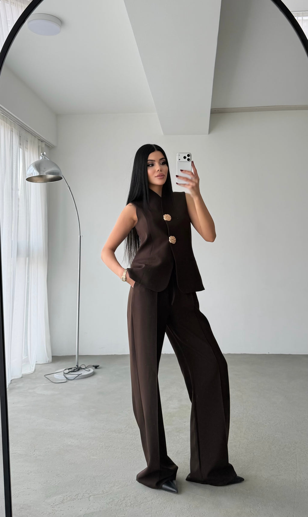 Комплет Елек Пантолони Златно Копче