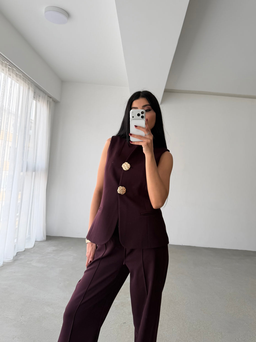 Комплет Елек Пантолони Златно Копче