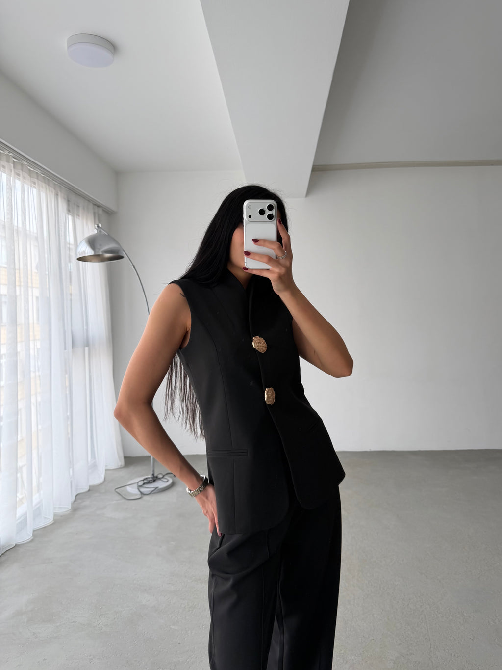 Комплет Елек Пантолони Златно Копче