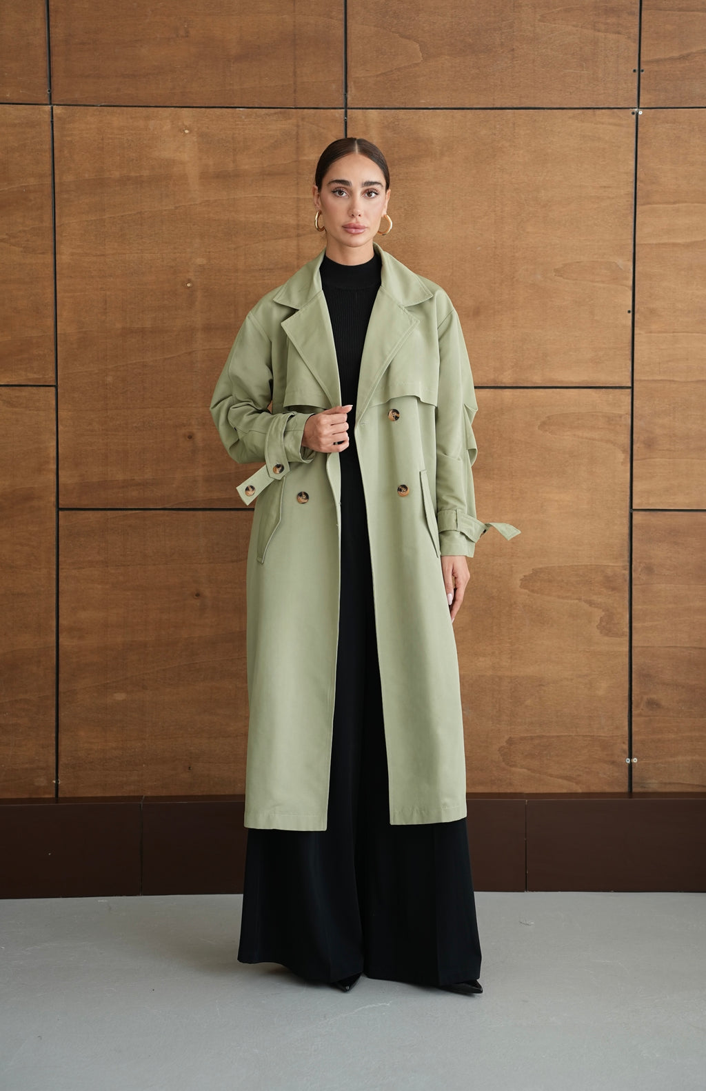 Oversize Мантил Зелен