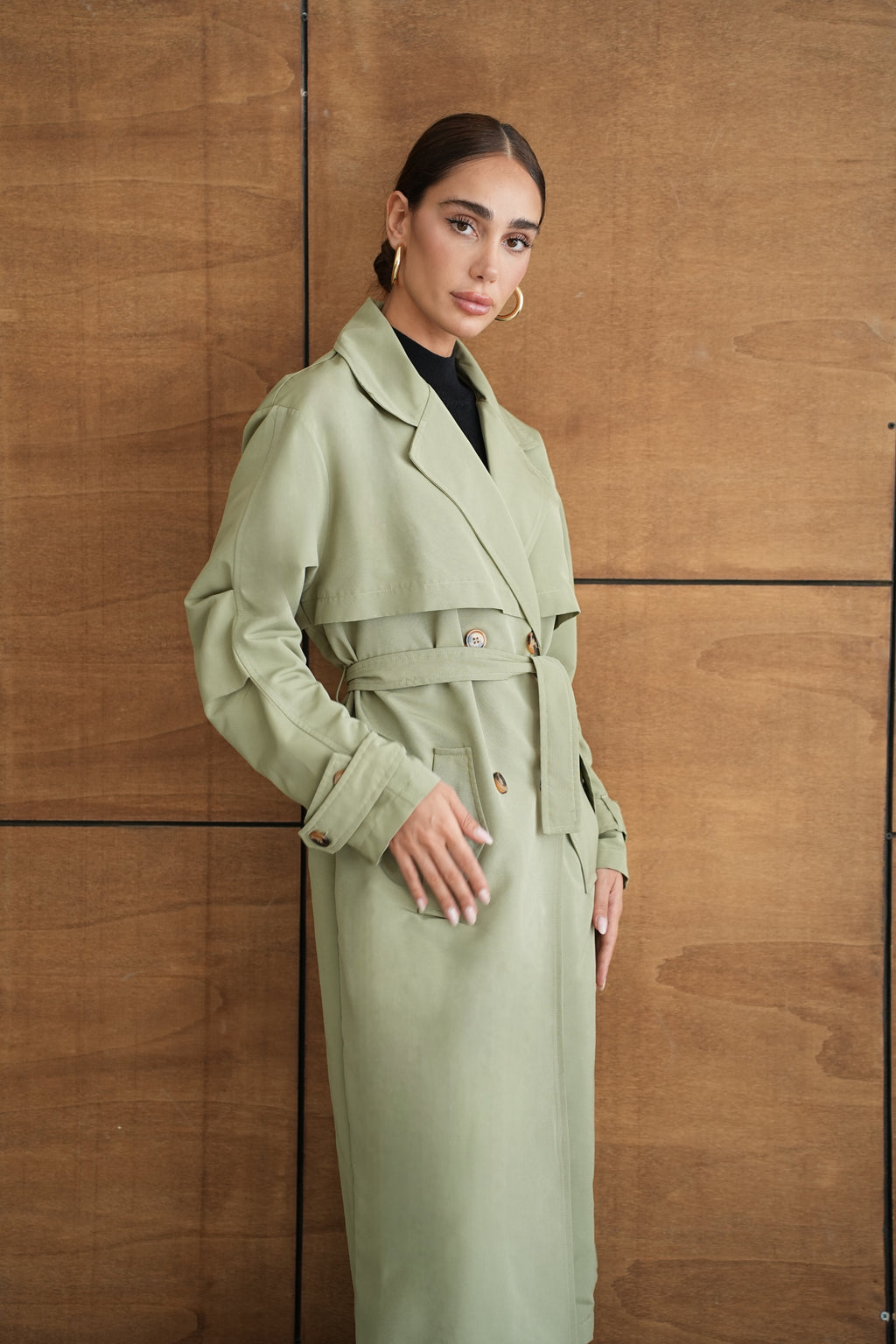 Oversize Мантил Зелен