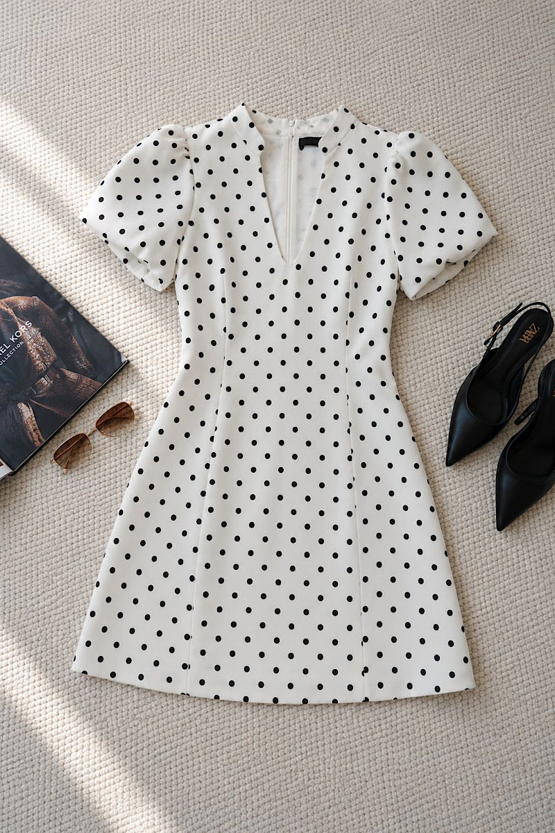 Mini Dress With Polka Dots