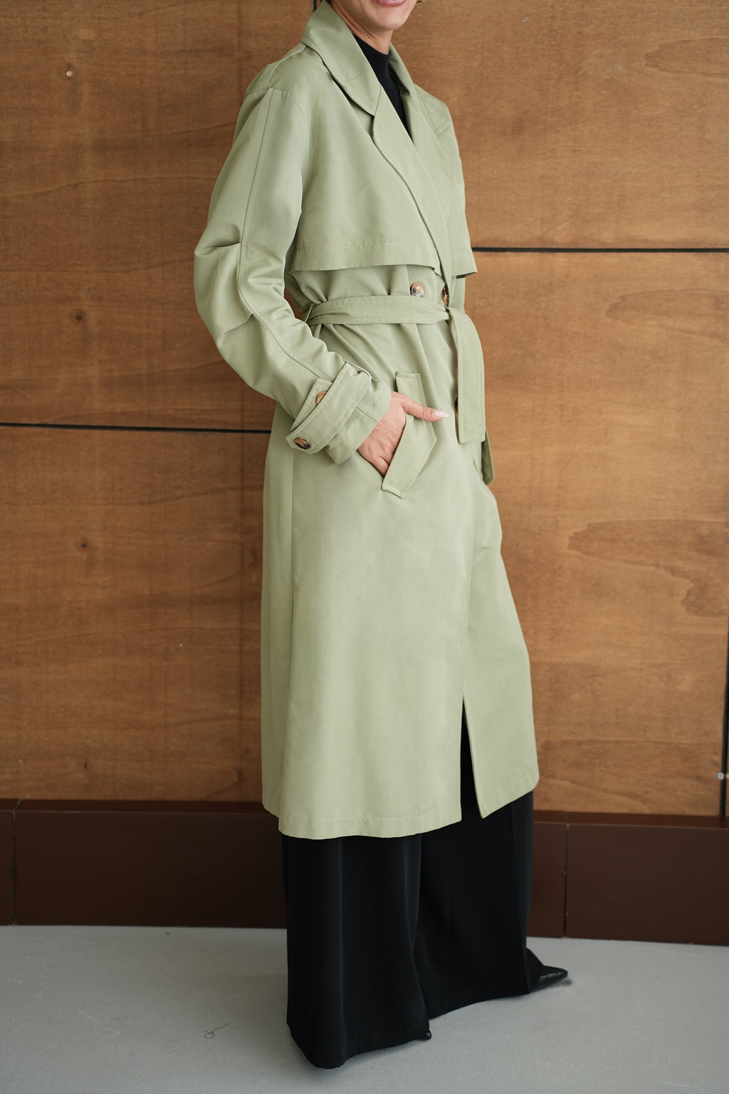 Oversize Мантил Зелен