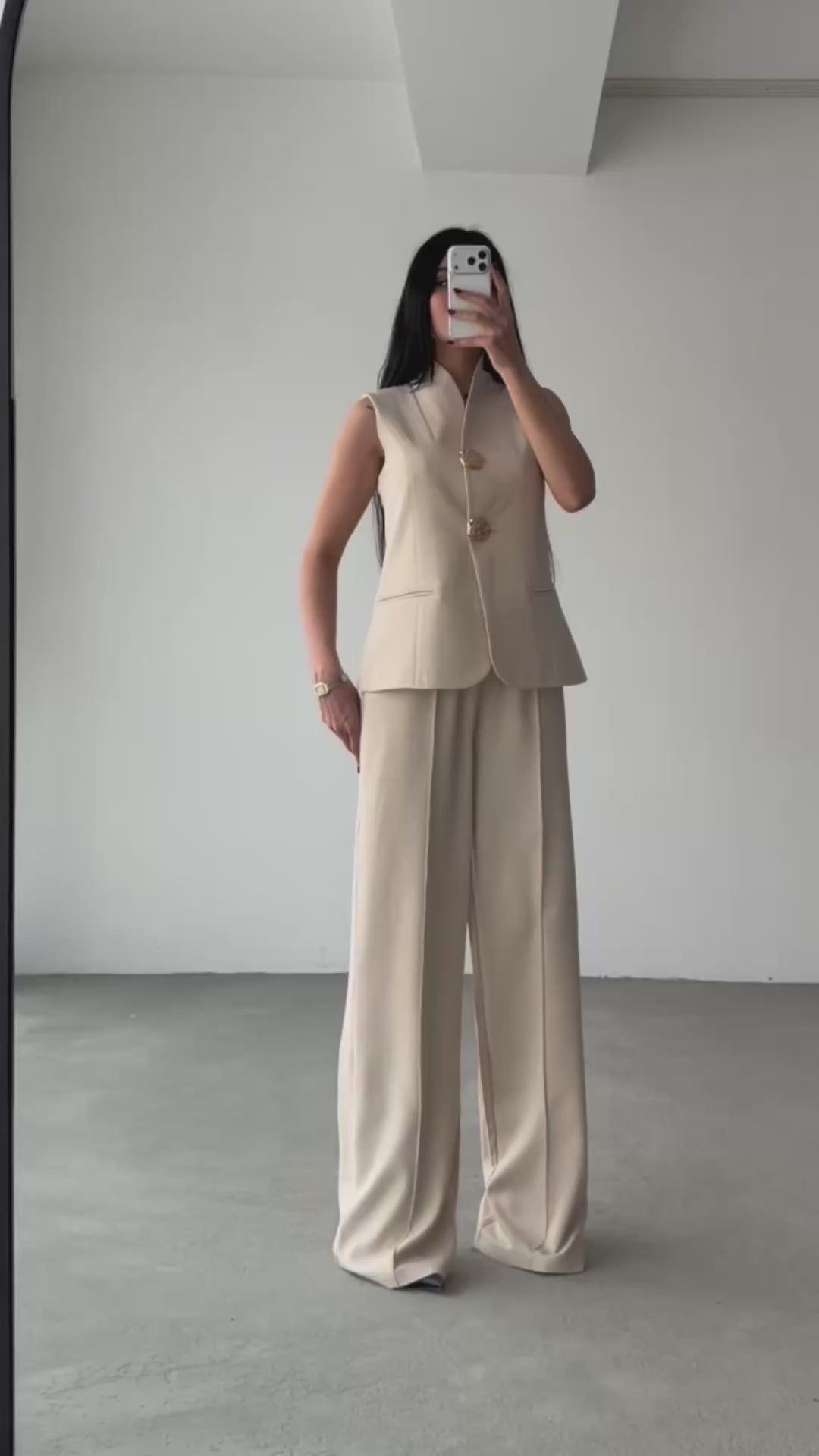 Комплет Елек Пантолони Златно Копче