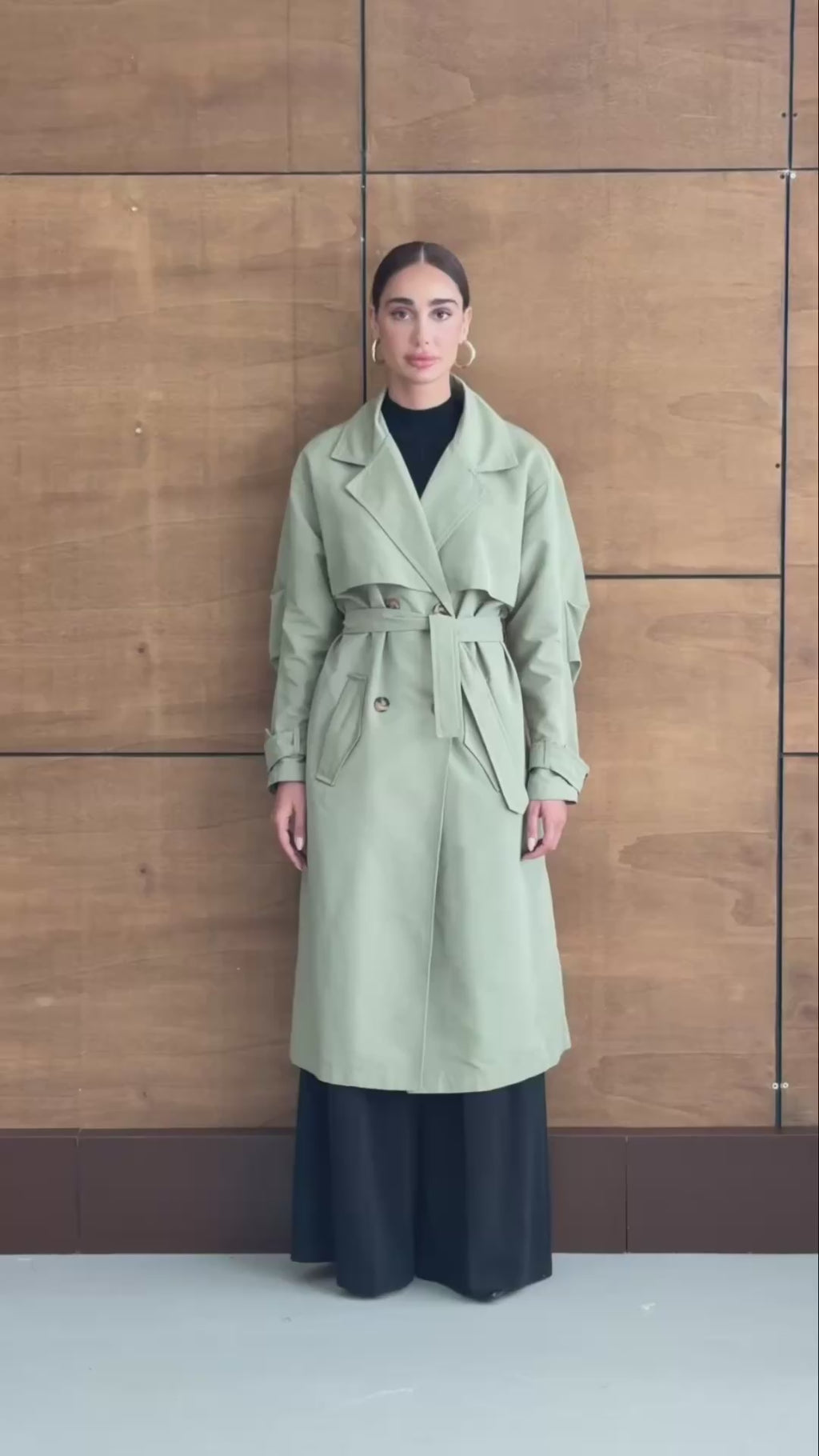 Oversize Мантил Зелен