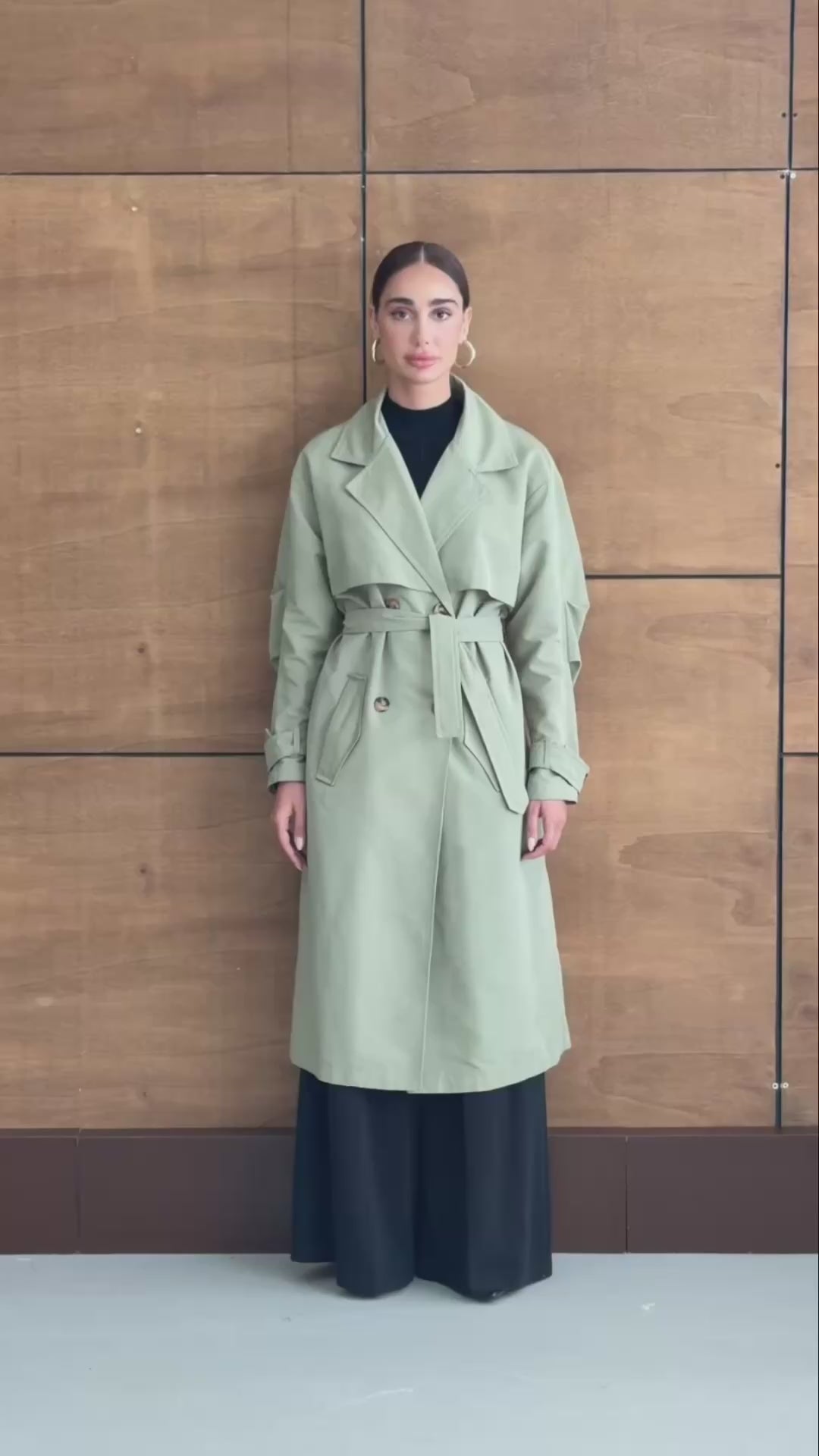 Oversize Мантил Зелен