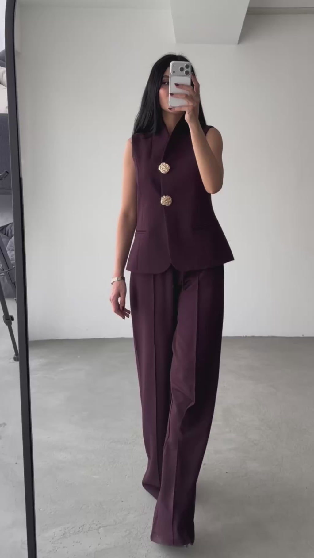 Комплет Елек Пантолони Златно Копче