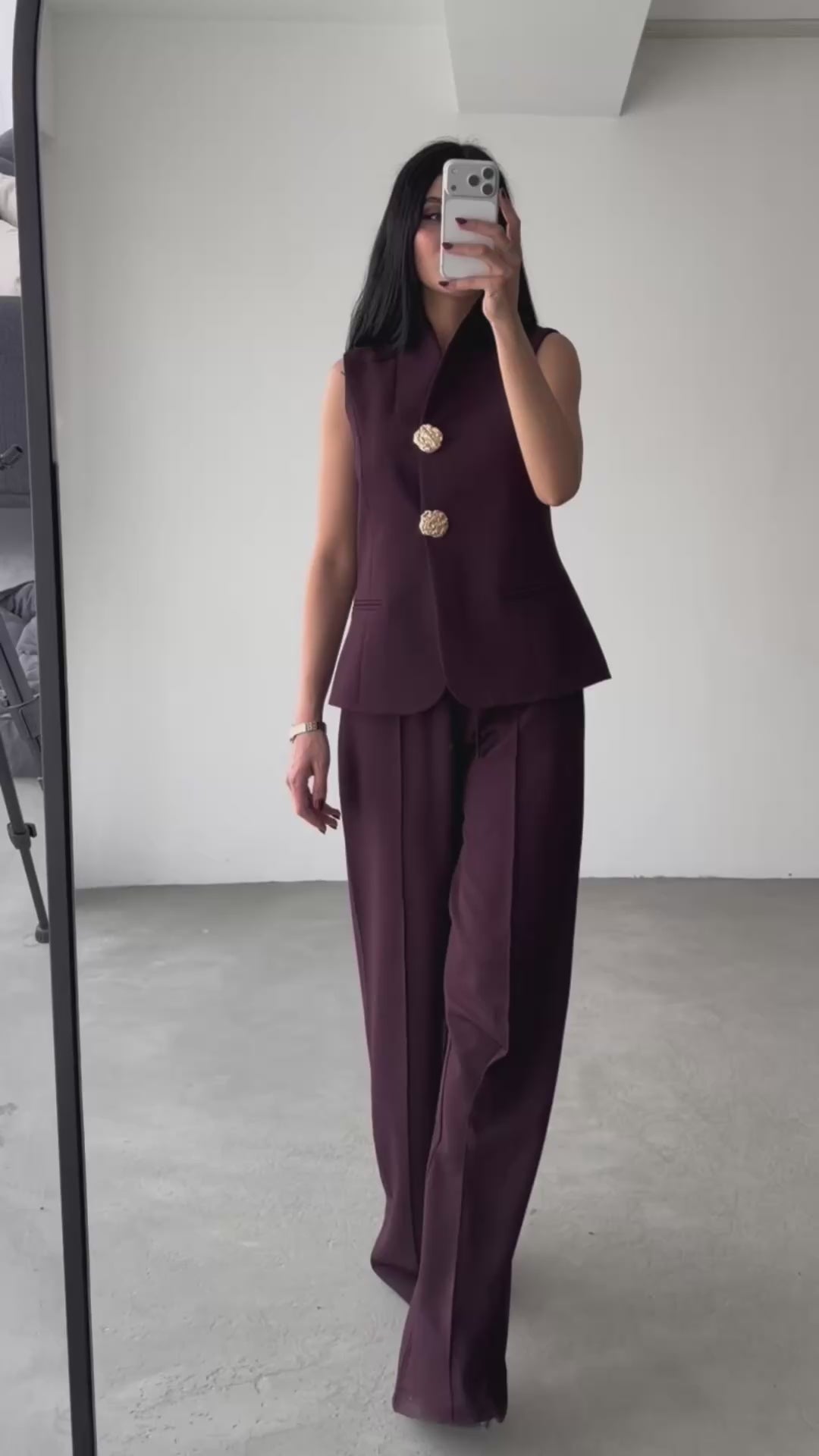 Комплет Елек Пантолони Златно Копче